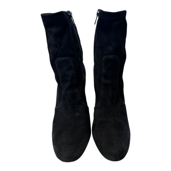 Valentino Garavani Black Stretch Sock Suede Leather Ankle Boots Booties 36 - Picture 4 of 7